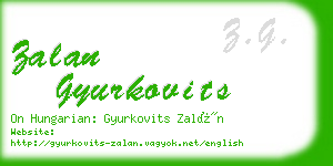 zalan gyurkovits business card
